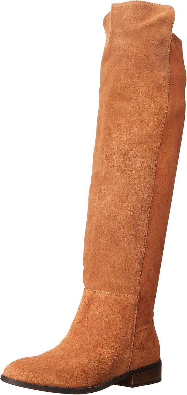 New In Box Lucky Brand Calypso Women's Over The Knee Boots Ginger Suede Sz 5.5M